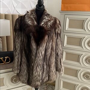 SAGA FOX FUR COAT MEDIUM